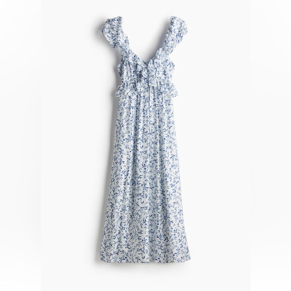 H&M Floral Ruffle Maxi Dress